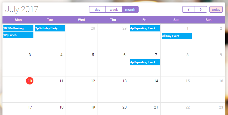 bootstrap-calendar-design